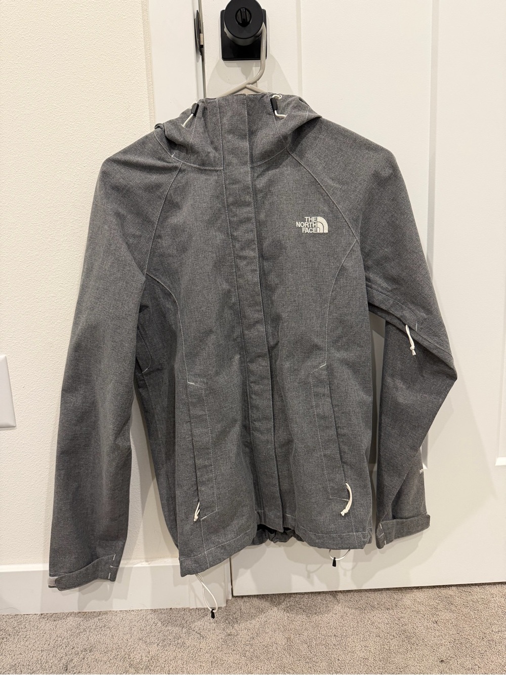 The North Face Kids Gray Hooded Rain Jacket